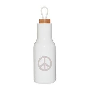 Stainless Steel Water Bottle w/Peace Sign - NWT